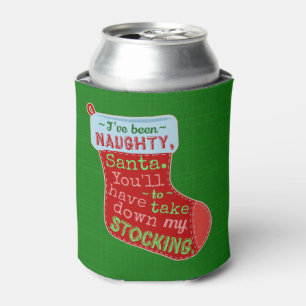 Enfriador De Latas Navidades divertidos, traviesa Santa Claus Chiste 