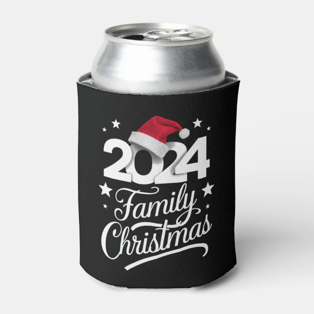 Enfriador De Latas Navidades familiares 2024 coincidiendo con Pajama  (Lata Anverso)