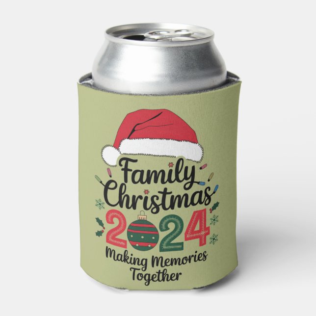 Enfriador De Latas Navidades familiares 2024 Reuniendo Recuerdos (Lata Anverso)