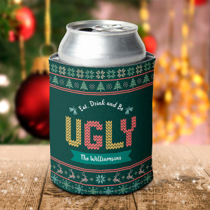 Enfriador De Latas Navidades feos sudan nórdicos su nombre verde