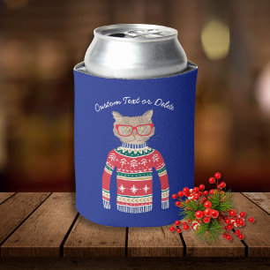 Enfriador De Latas Navidades feos y graciosos suéter, Personalizado d