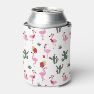 Enfriador De Latas Navidades Flamingo Fiesta   Vacaciones