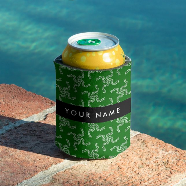 Enfriador De Latas Navidades Garland, Green, Your name, Personalize (Piscina in situ)
