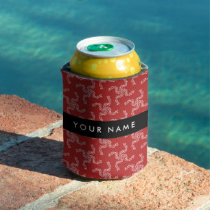 Enfriador De Latas Navidades Garland, Red, Tu nombre, Personalizar