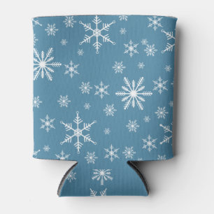 Enfriador De Latas Navidades Hacen Snowflake Con El Azul