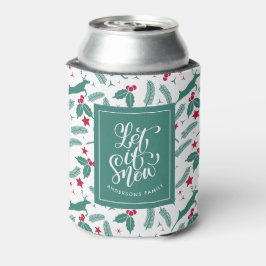 Enfriador De Latas Navidades holly ciervo y tipografía - Que nieve