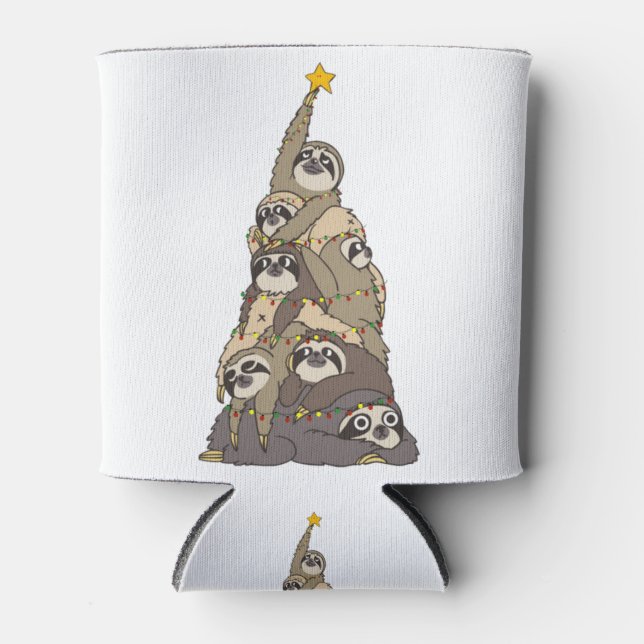 Enfriador De Latas Navidades lanzan un árbol de navidad perezoso para (Anverso)