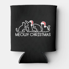 Enfriador De Latas Navidades Meowy, temporada navideña de Papá Noel