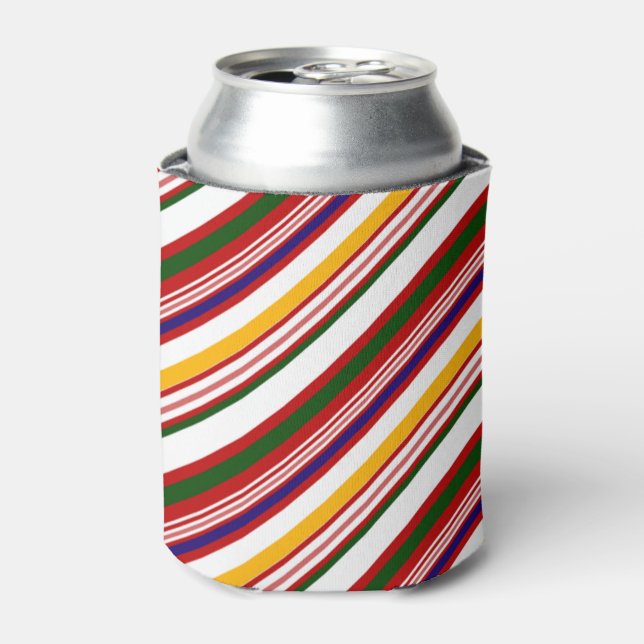 Enfriador De Latas Navidades Multicolor Candy Cane Stripes (Lata Anverso)