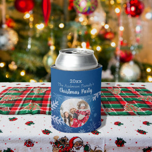 Enfriador De Latas Navidades personalizado foto copos de nieve invier