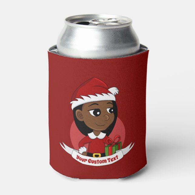Enfriador De Latas navidades personalizados chica personalizado refri (Lata Anverso)