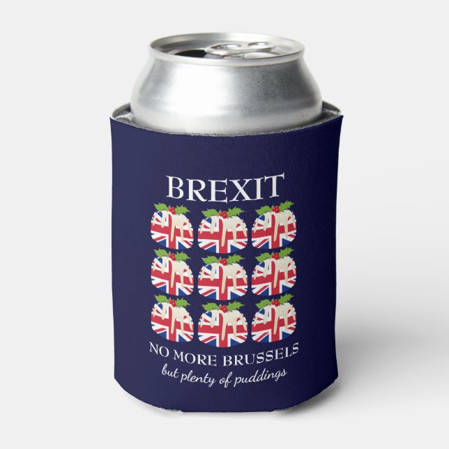 Enfriador De Latas Navidades Pudding | Union Jack Blue | BREXIT (Lata Anverso)