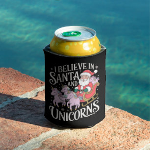 Enfriador De Latas Navidades Que Creo En Santa Y Unicornios