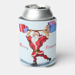Enfriador De Latas Navidades Refrigerador de bebidas Bodybuilder Sant