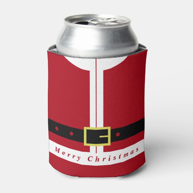 Enfriador De Latas Navidades Refrigerador de bebidas Funny Santa Clau (Lata Anverso)