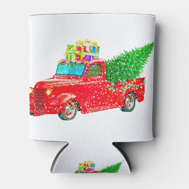 Enfriador De Latas Navidades Retro Car Holiday (Anverso)