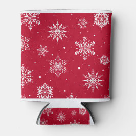 Enfriador De Latas Navidades rojos de copas de nieve