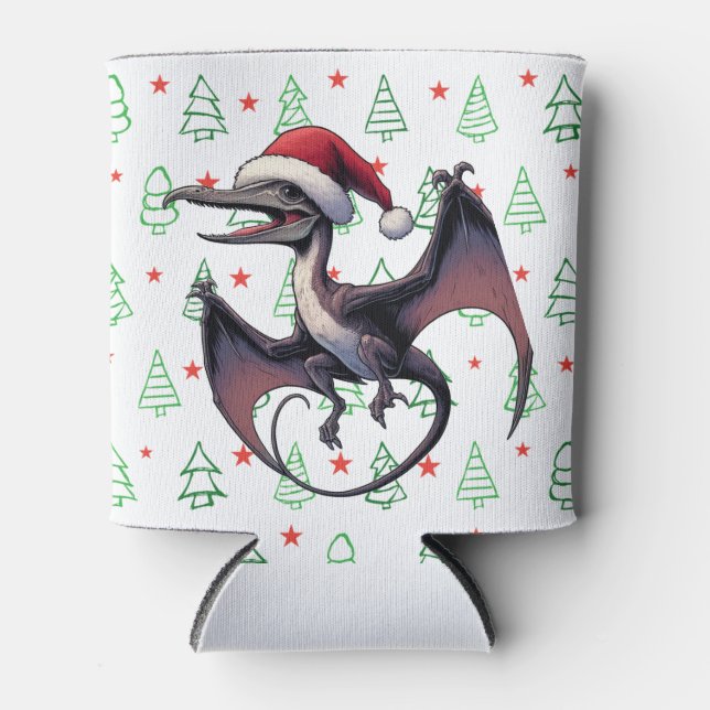Enfriador De Latas Navidades Santa hat pterodáctilo (Anverso)
