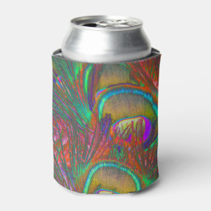 Enfriador De Latas Navidades Tinsel Peacock Feathers