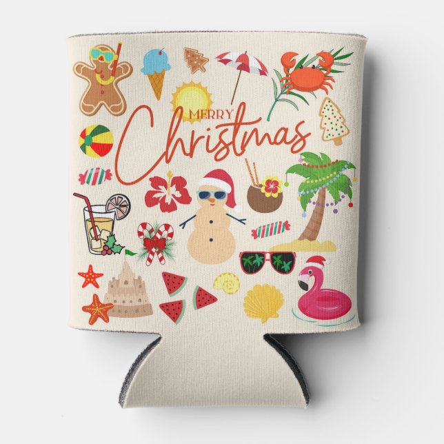 Enfriador De Latas Navidades tropicales (Anverso)