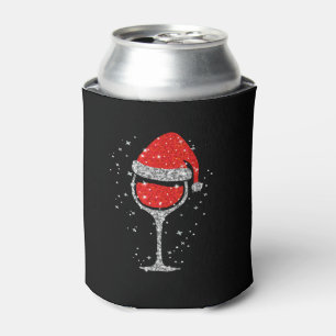 Enfriador De Latas Navidades Vino Vidrio Snowflakes Santa Hat Vino Ro