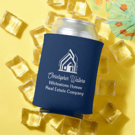 Enfriador De Latas Navy Blue Real Estate Company Personalized Realtor