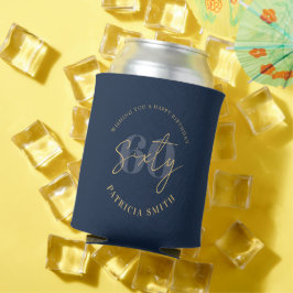 Enfriador De Latas Navy elegante moderno 60 cumpleaños