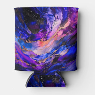 Enfriador De Latas Nebulosa del espacio púrpura en tinta de alcohol