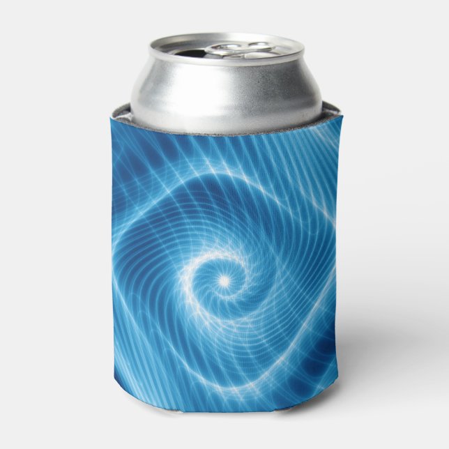 Enfriador De Latas Nebulosa espiral cósmica azul (Lata Anverso)