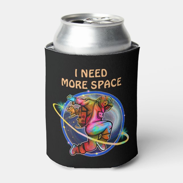ENFRIADOR DE LATAS NECESITO MÁS PERSONALIZADO ESPACIAL ASTRONAUT GALA (Lata Anverso)