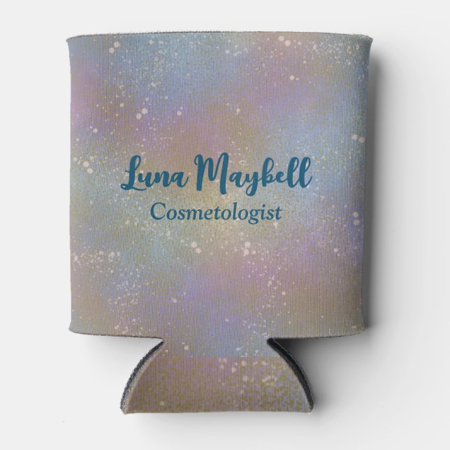 Enfriador De Latas Negocio holográfico del arco iris (Anverso)