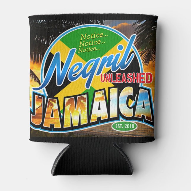 Enfriador De Latas Negril soltó el logo negro de Jamaica y puede ser  (Anverso)