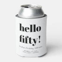 Negrita Black and White Modern 50th Birthday Perso