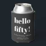 Enfriador De Latas Negrita Black Modern 50th Birthday Personalizado R<br><div class="desc">Audaz tipografía Black Modern 50th Birthday Personalizado Refrigerador de bebidas</div>