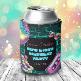 Enfriador De Latas Neon Disco Birthday de los 90