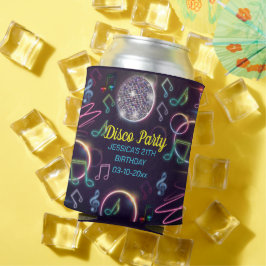 Enfriador De Latas Neon Glow Disco Dance Birday Party