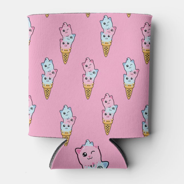 Enfriador De Latas Neon Ice Cream: Diversión urbana de los niños. (Anverso)