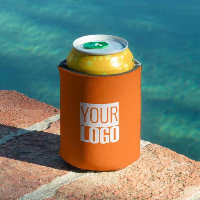 Enfriador De Latas Neon naranja - añada su logotipo (Piscina in situ)