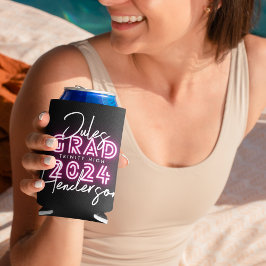 Enfriador De Latas Neon Pink Lights Clase de 24 Graduación Party