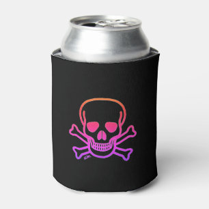 Enfriador De Latas Neon Skull refrigerador de bebidas negro
