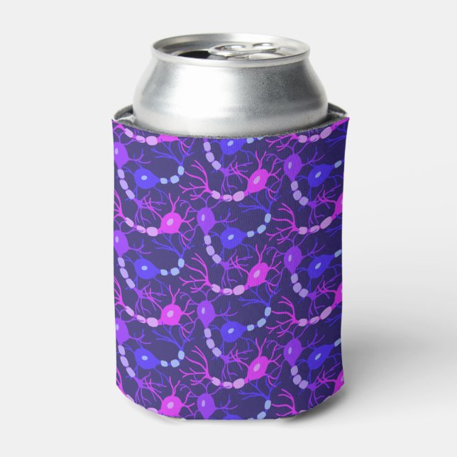 Enfriador De Latas Neuronas Conectadas Neon Morado (Lata Anverso)