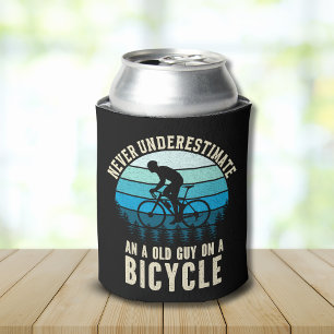 Enfriador De Latas Never Underestimate an old guy on a Bicycle