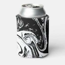Enfriador De Latas Nevera de estilo mármol negro y blanco