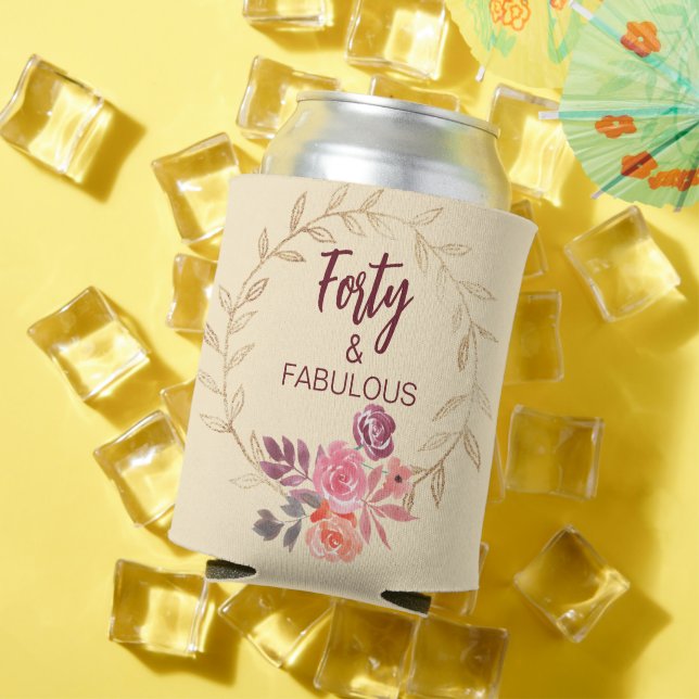 Enfriador De Latas Nevera personalizada para 40 cumpleaños (Verano in situ)