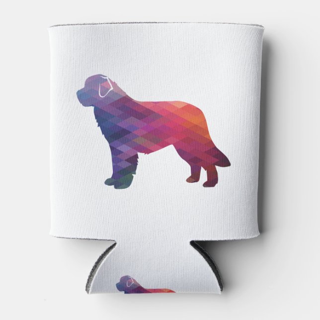 Enfriador De Latas Newfoundland Geo Silhouette Purple (Anverso)