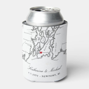 Enfriador De Latas Newport, portador de bebidas favoritas de la boda