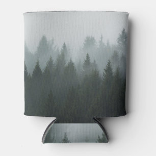 Enfriador De Latas Niebla otoñal del bosque de montaña Misty