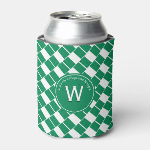 Enfriador De Latas NIGERIA FLAG Elegante Monograma Personalizado Nige