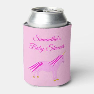 Enfriador De Latas Niña rosa bonito Personalizado de Baby Shower Unic