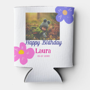 Enfriador De Latas Niños bebé primer cumpleaños añadir fecha añadir f